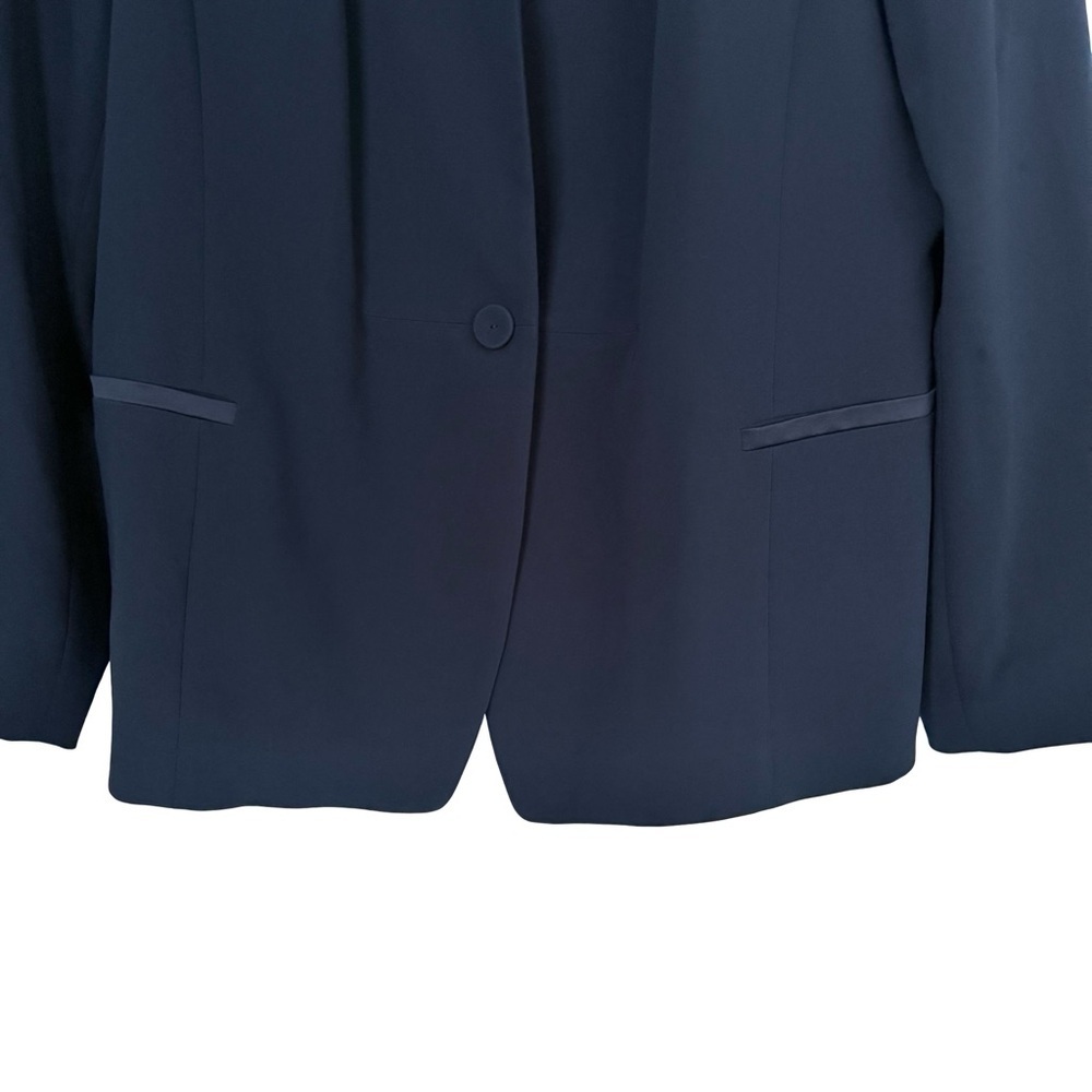 Lafayette 148 Navy One Button Blazer Jacket Sz 18 - Picture 4 of 6